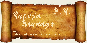 Mateja Maunaga vizit kartica